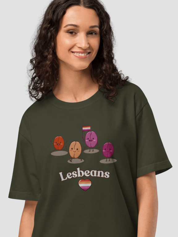 Lesbeans Lesbian Pride Tee (Heavyweight Comfort-fit) product image (2)