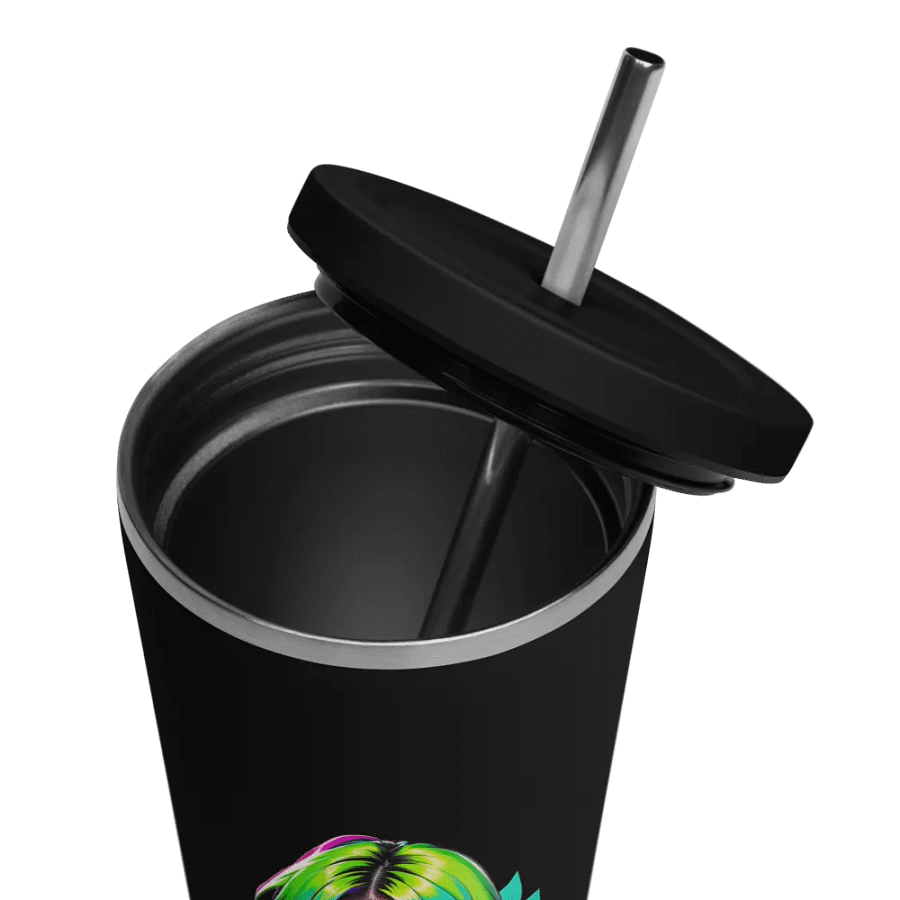 Brat 20 oz Tumbler Cup - Black - Insulated Tumbler with a Straw v1 product image (11)