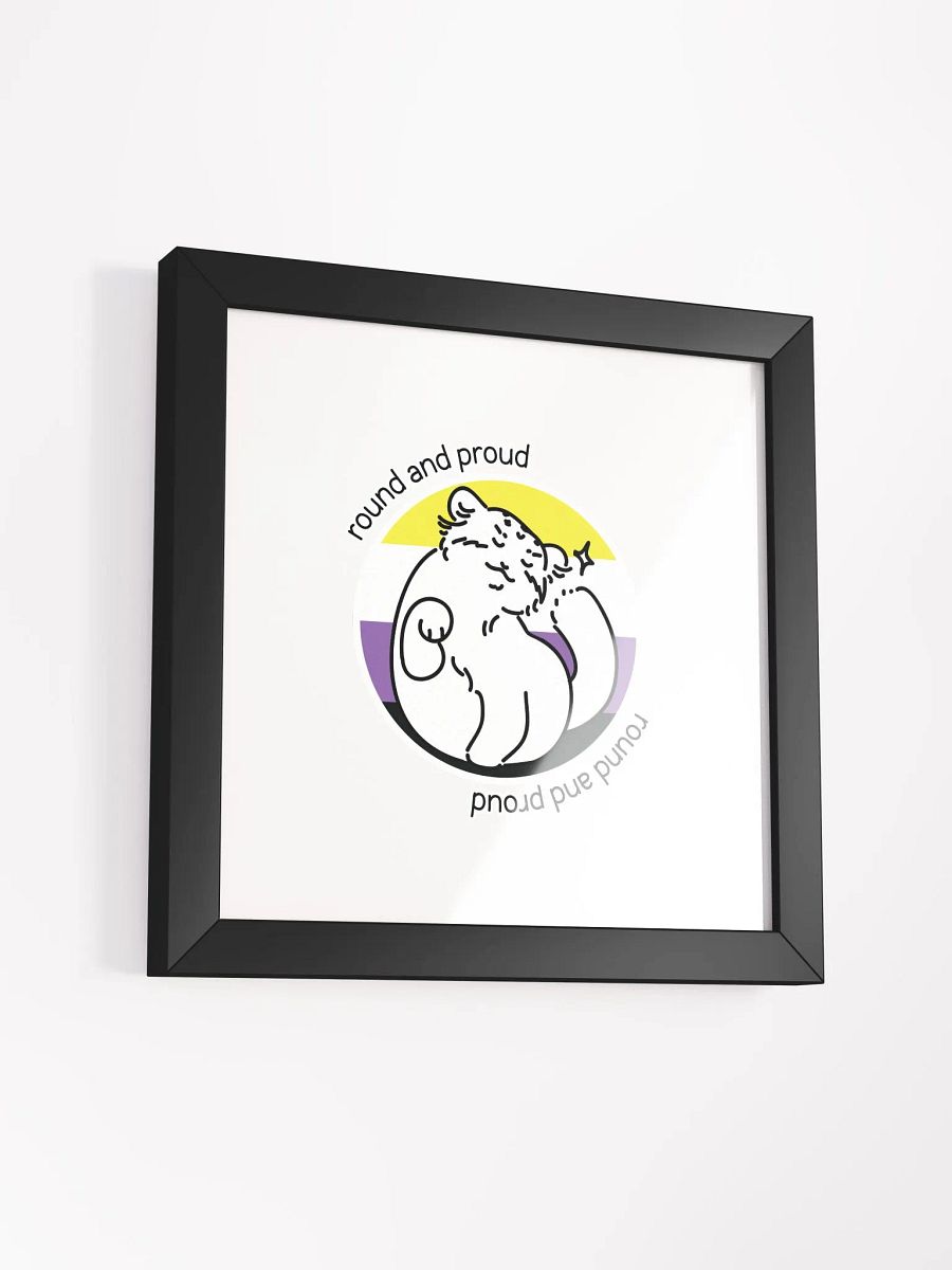 Round and Proud Manul Nonbinary Version - Framed Print product image (7)