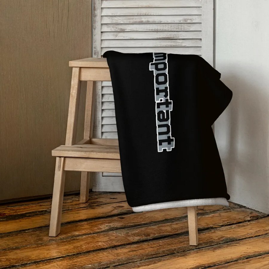 Sublimated Towel - Black - Mr I'm Not Important product image (4)