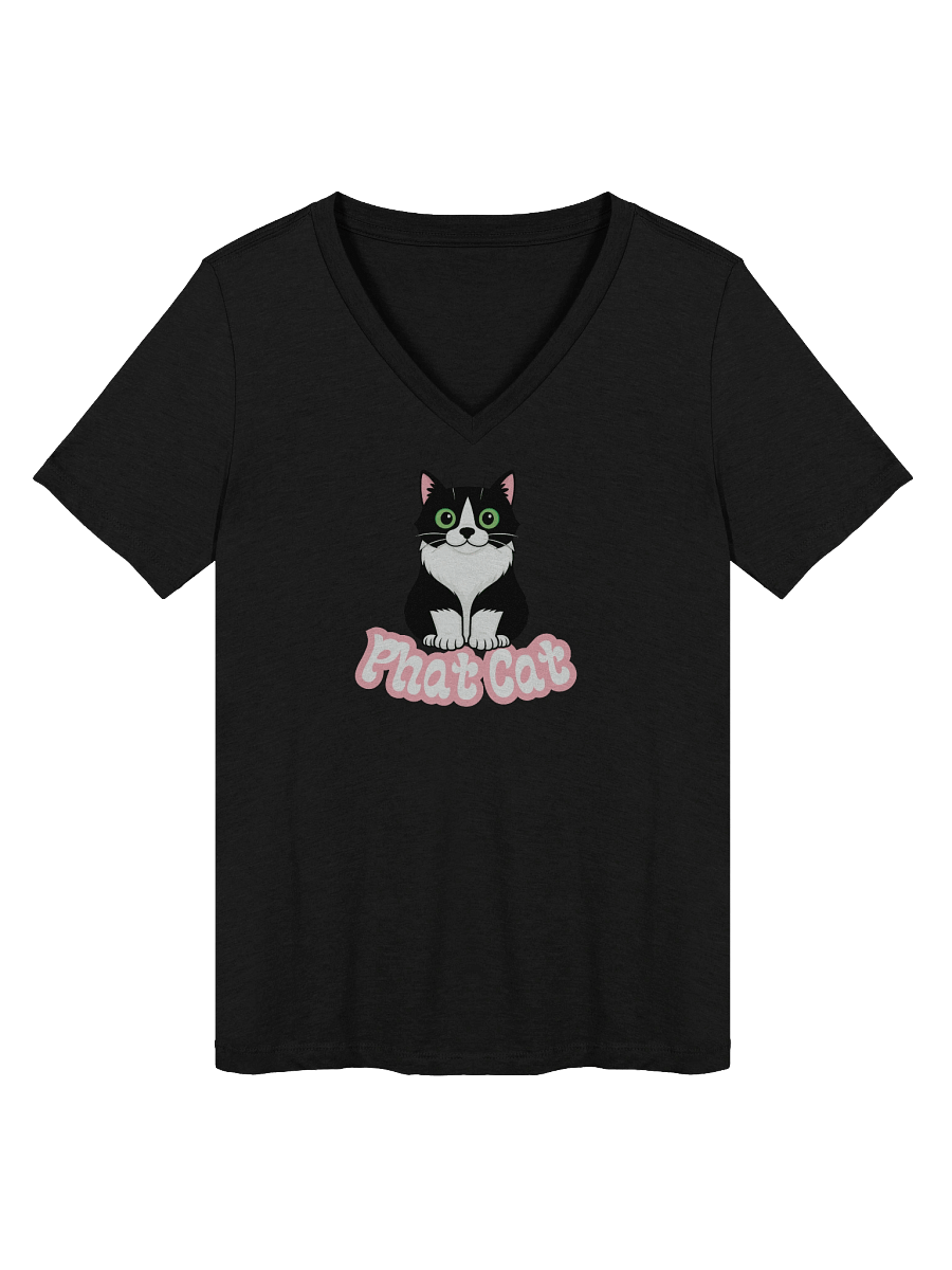 Phat Cat Women's Soft V-Neck (Pink) product image (1)