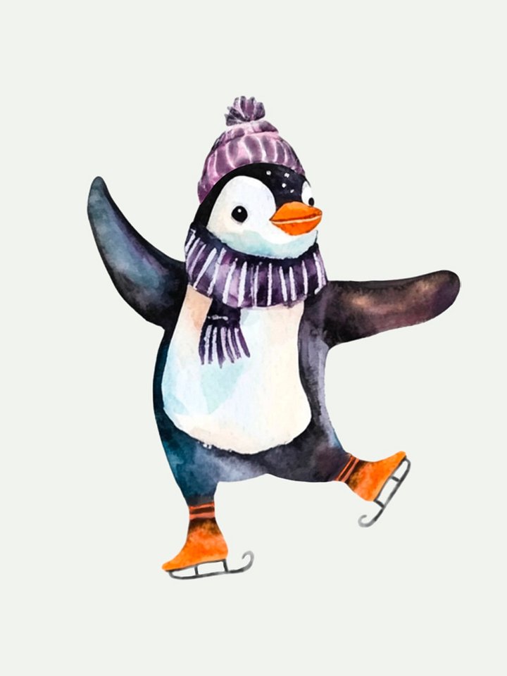 Cute Winter Penquins - Clipart product image (2)