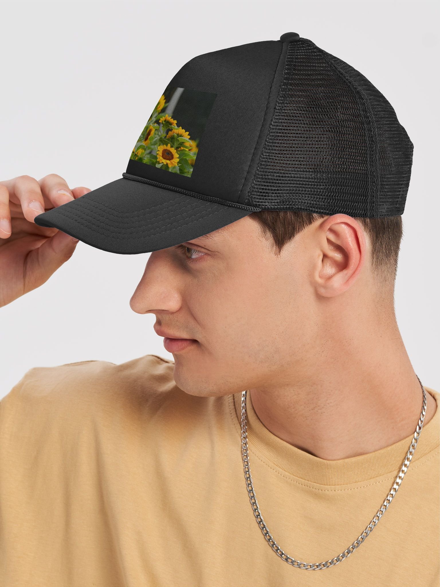 Sunflower Serenity Foam Trucker Hat product image (7)