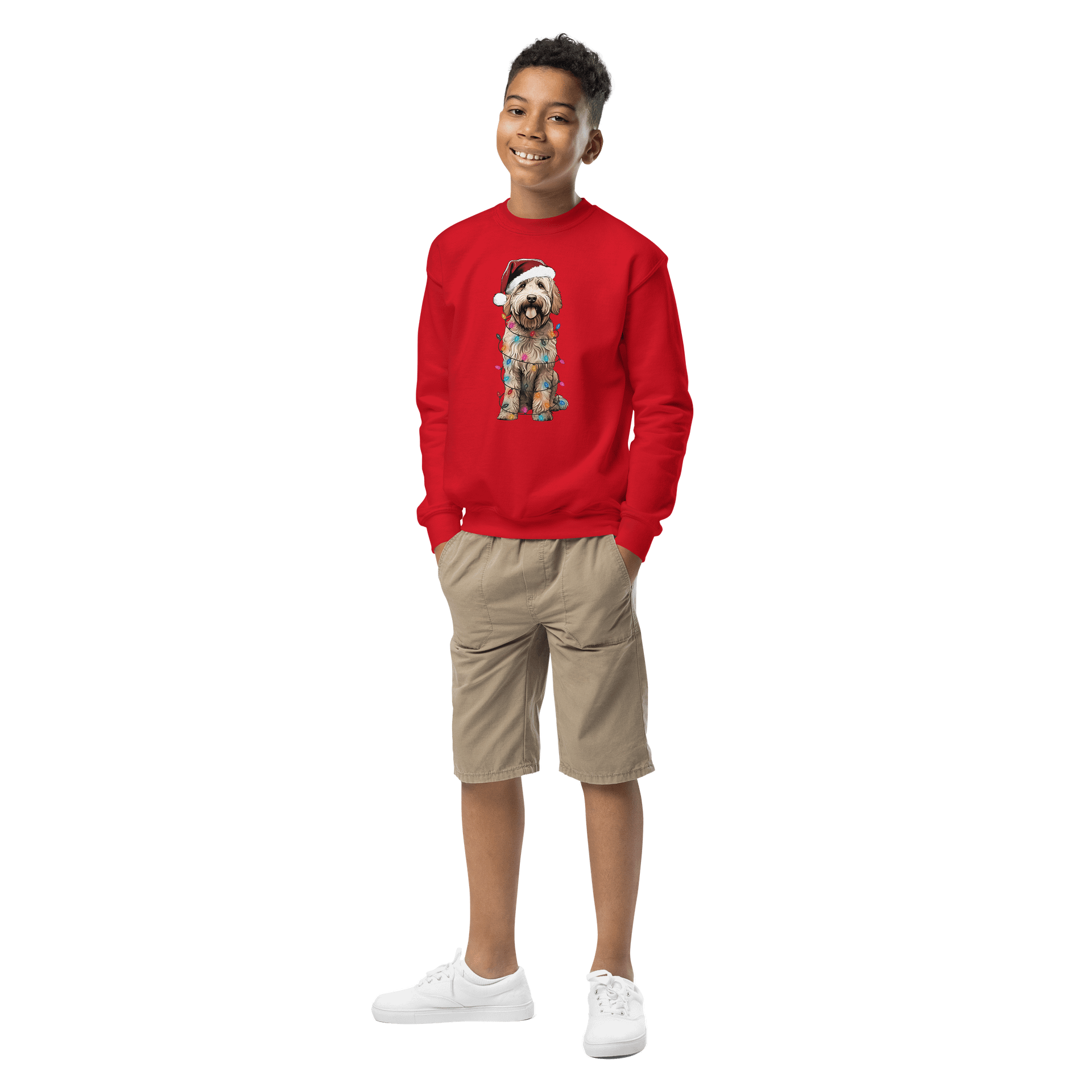 Funny Christmas Labradoodle Youth Sweatshirt product image (3)