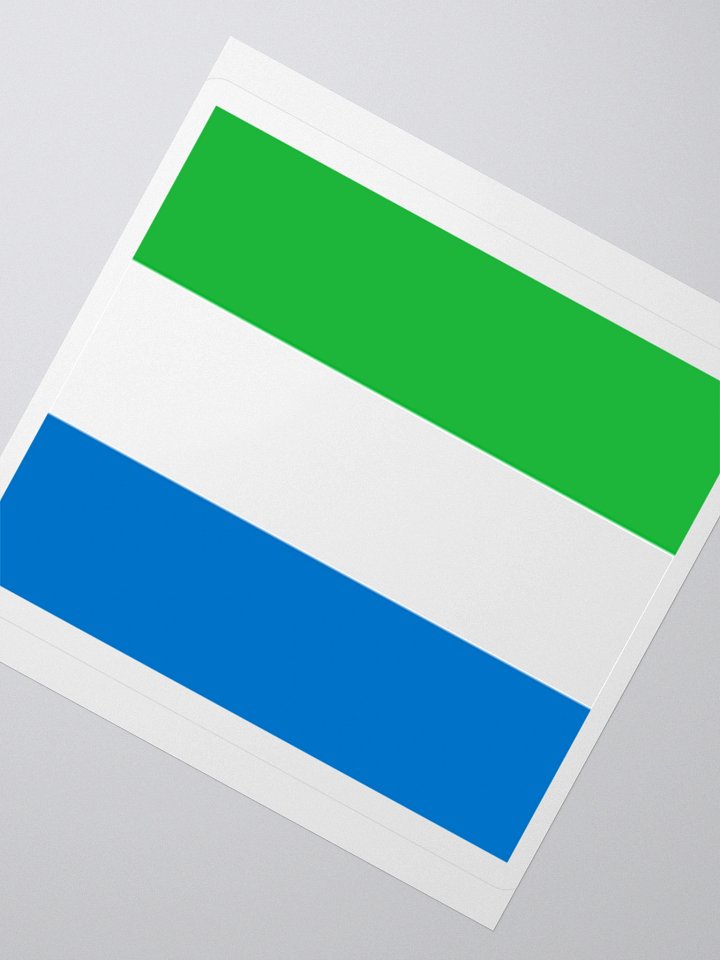 Sierra Leone Flag Sticker - Durable Vinyl for Indoor Use - Multiple Sizes Available product image (6)