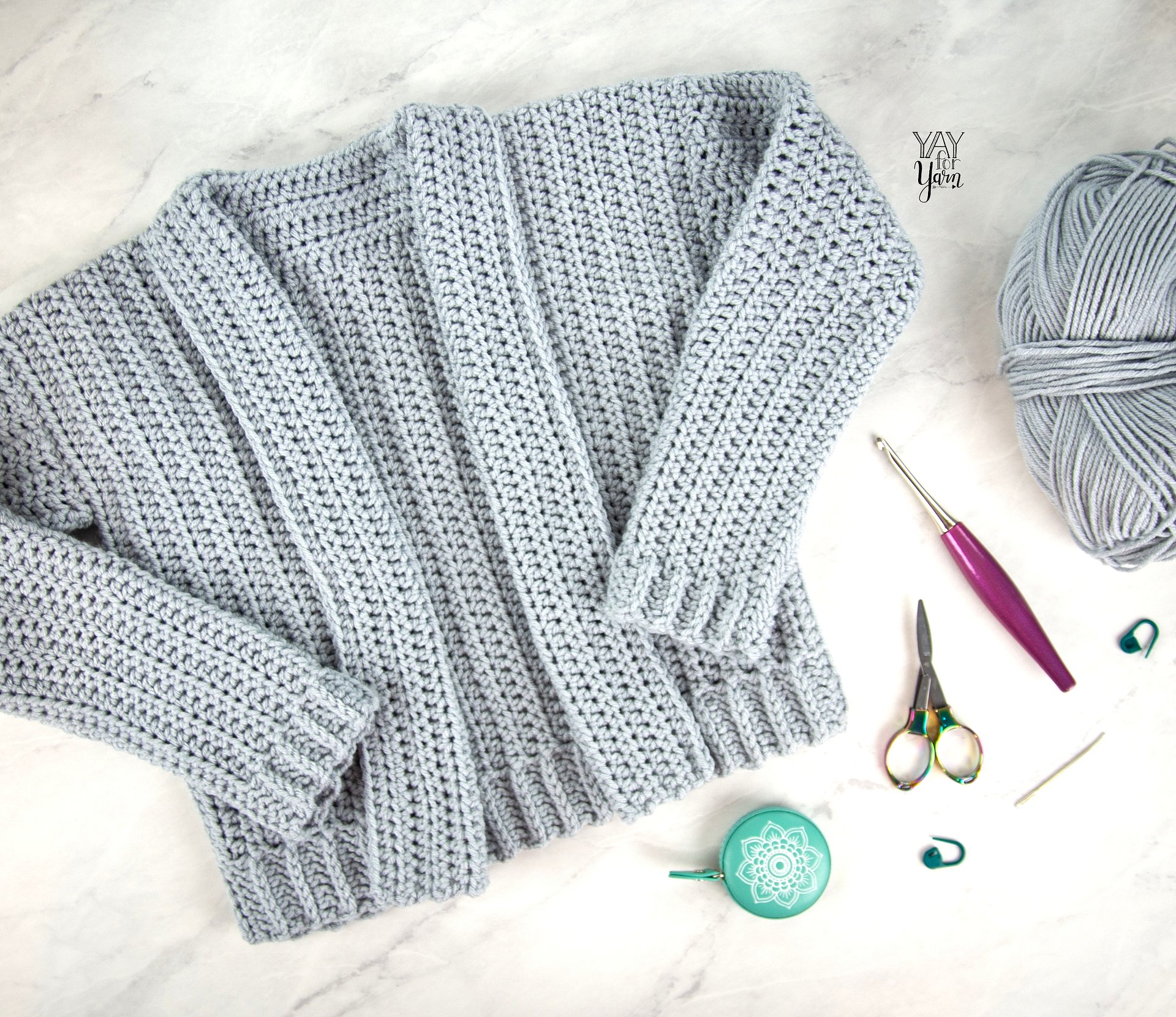 Mini Cozy Cardigan - Children's Sweater PDF Crochet Pattern & Video Tutorial product image (5)