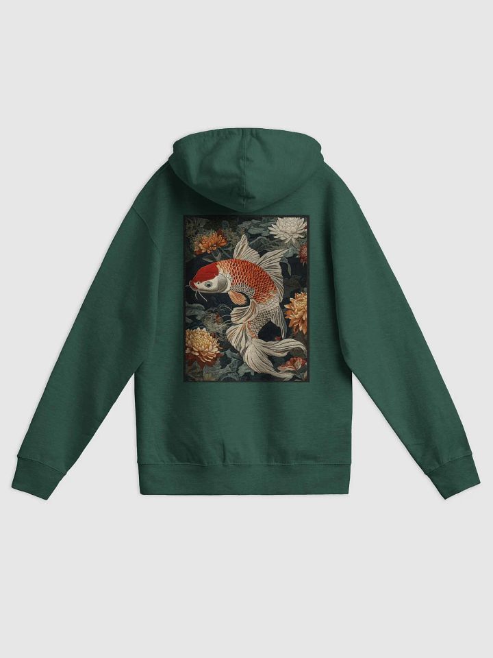 Japanese Koi Print Zippered Hoodie product image (2)