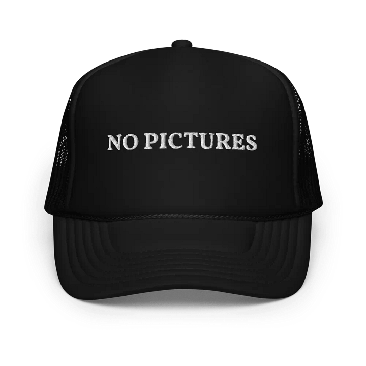 No Pictures - Funny Embroidered Hat Trucker Cap product image (1)