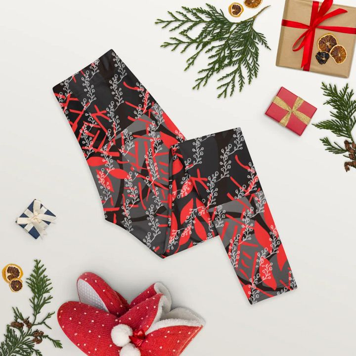 JoBeth Designed- Red Leaves🍃Adult Leggings👖 product image (2)