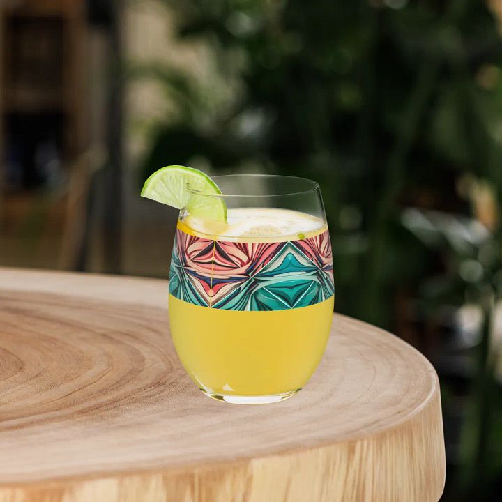 Graphic Grove Abstract Design Stemless Wine Glass - 15oz product image (1)