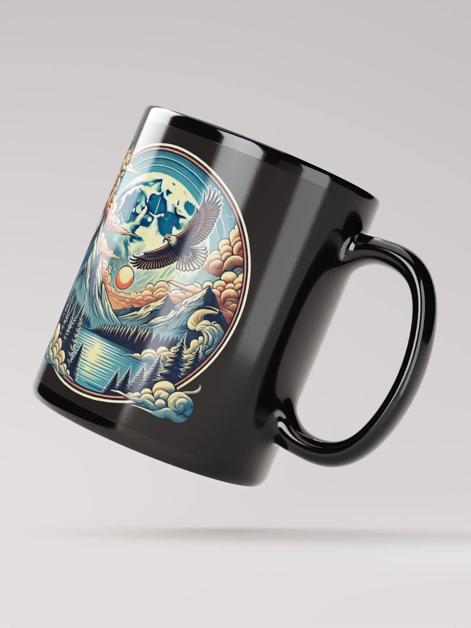 Elegant Black Glossy Mug – Perfect for Any Occasion product image (2)