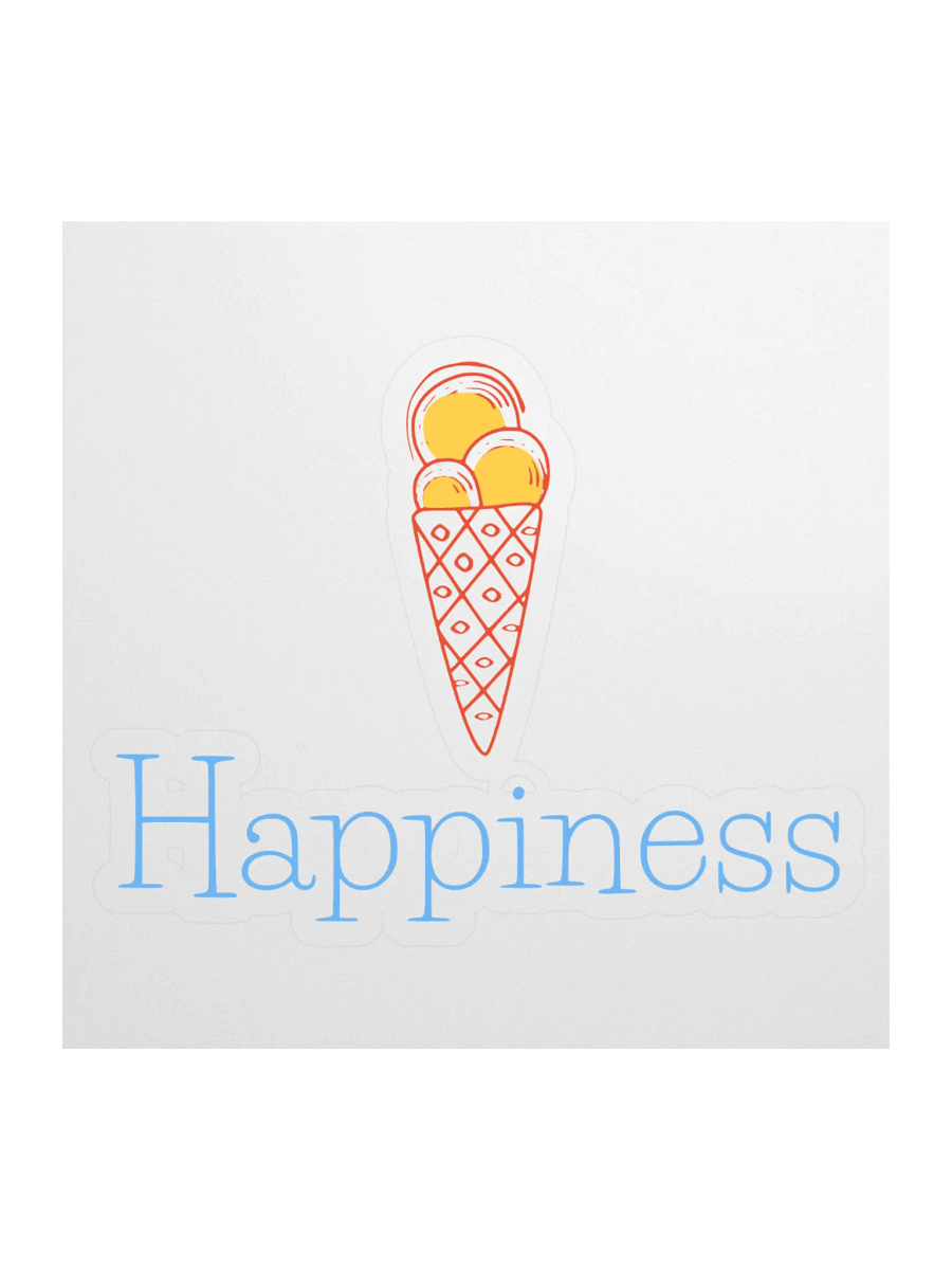 Happiness Scoops Kiss Cut Sticker product image (1)