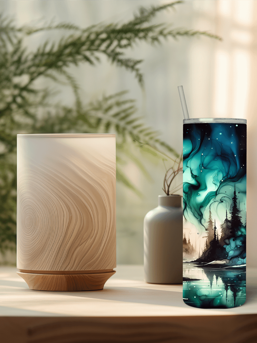 Northern Lights Aurora Borealis Stainless Steel Tumbler product image (3)