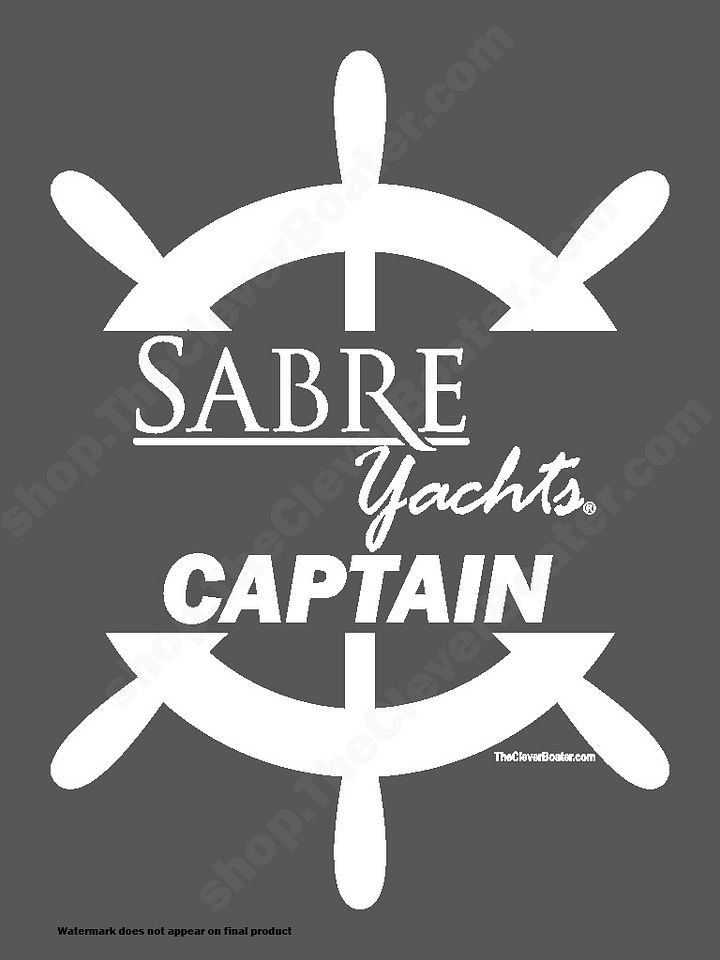 Sabre Yachts Captain - T-Shirt - Dark Shirt w/White Logo product image (2)