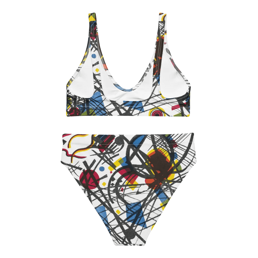 Abstract Lithographic Pattern Design High Waisted Bikini - V3 product image (4)