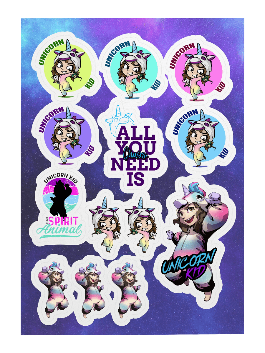 Unicorn Kid Sticker Sheet product image (3)
