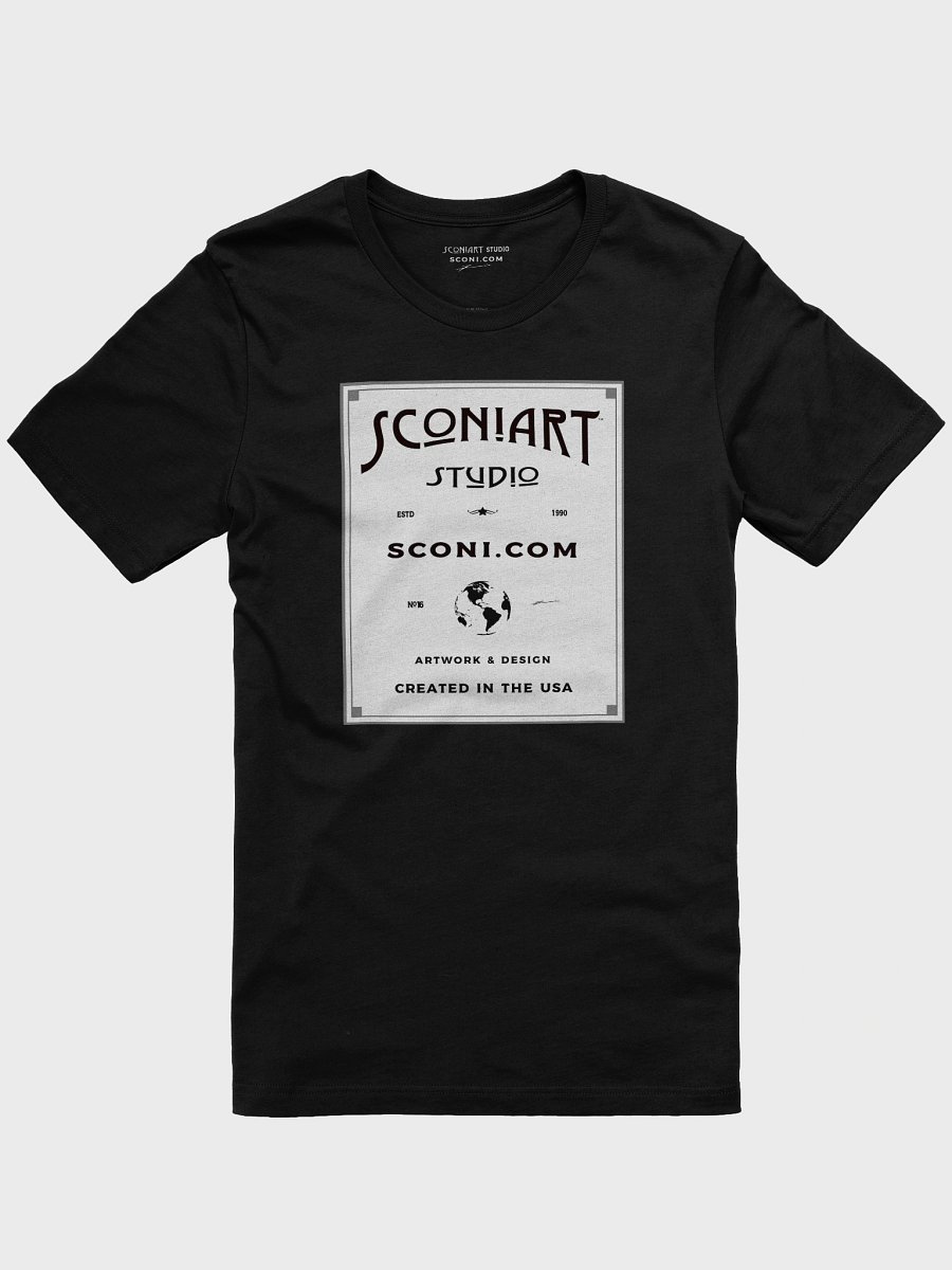 sconiArt logo design 07 black. - unisex T-Shirt. product image (1)