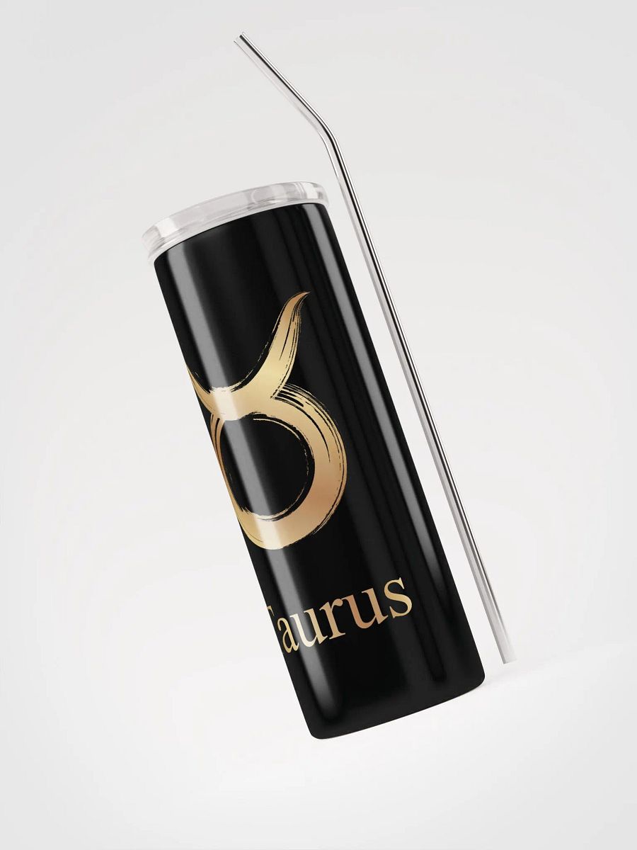 Shine with Golden Taurus: Luxury Steel Tumbler for Zodiac Enthusiasts product image (3)