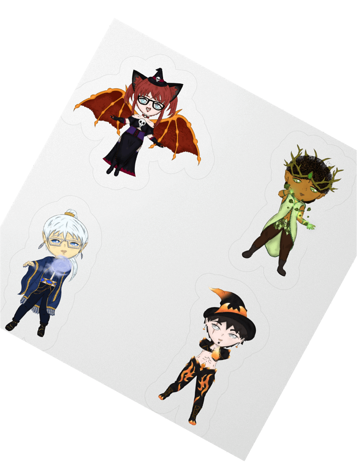 Witch Sticker Set | Choco, Zhen, Haruto, Itachi product image (8)