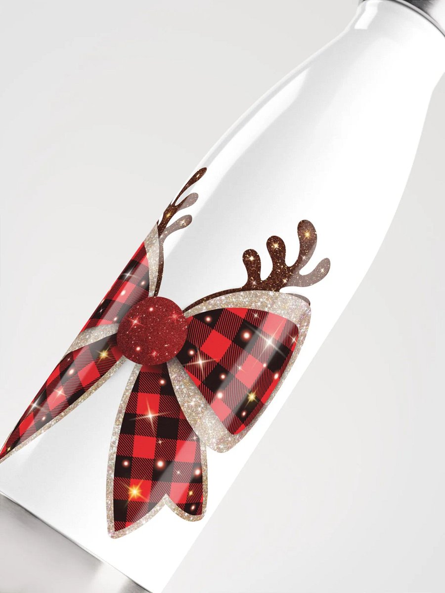 Festive Buffalo Plaid Stainless Steel Water Bottle product image (5)