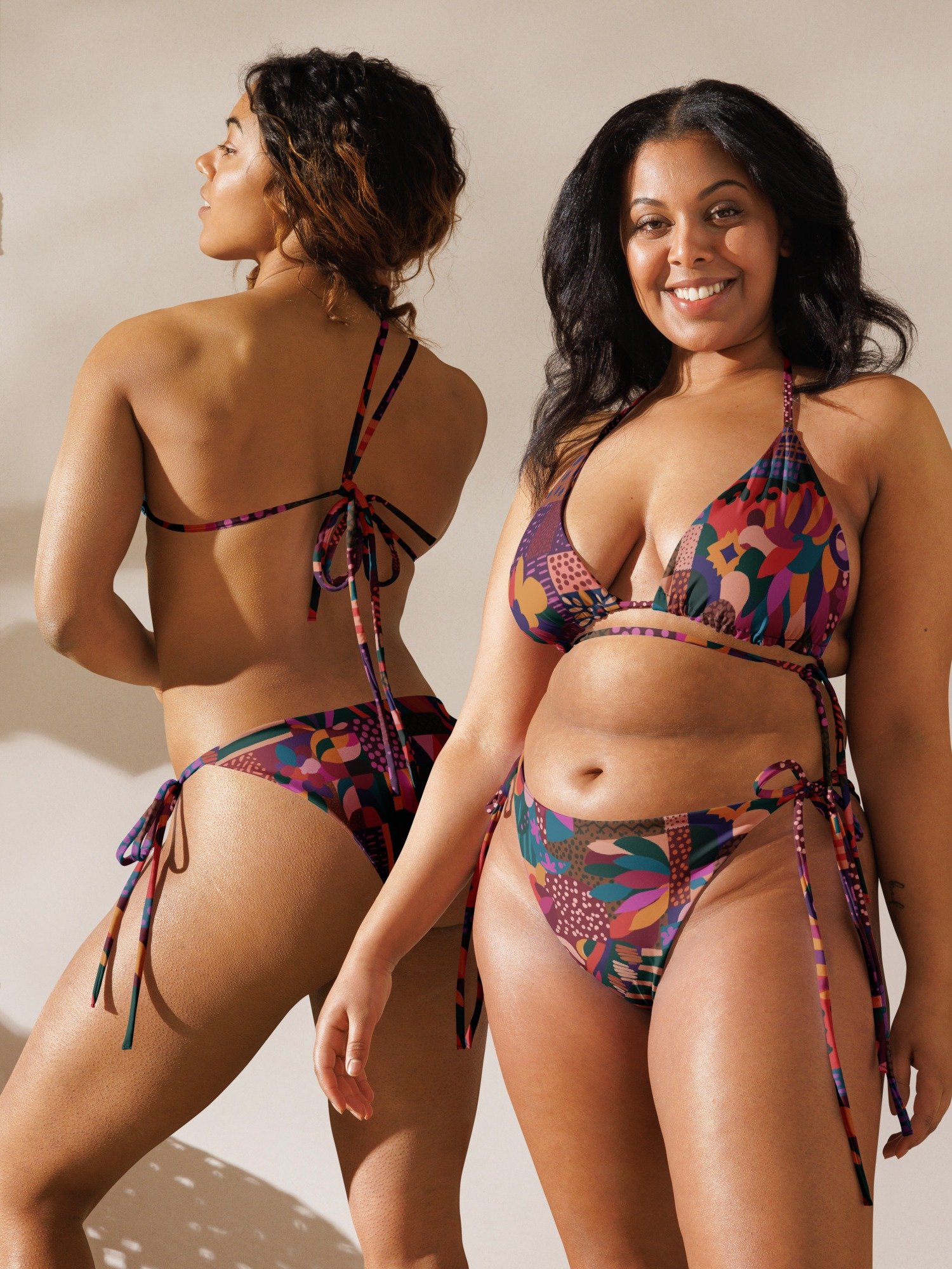 Triangle Bikini Bottom "Abstract African Ethnic Pattern" product image (4)