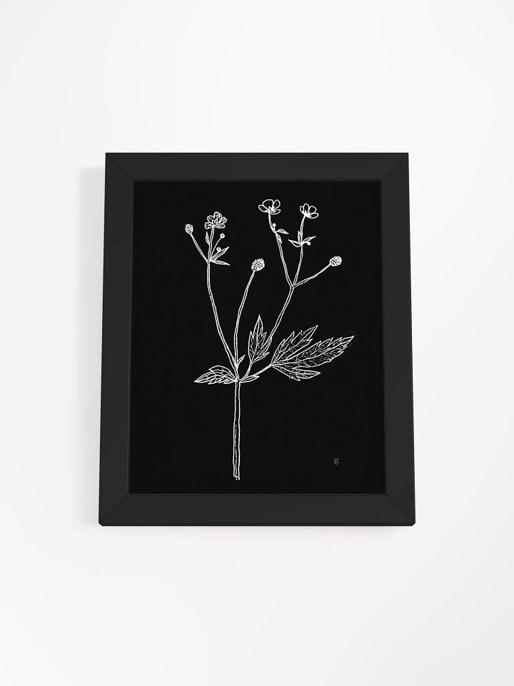 Botanical Monochrome Elegance Poster - Wild Flowers Dark product image (2)