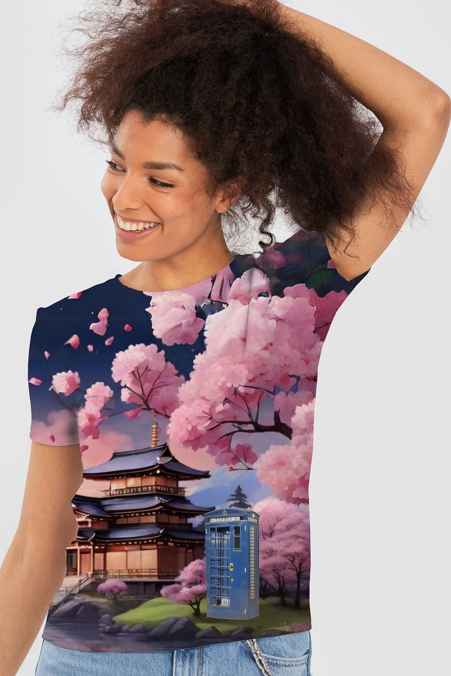Dr Who Tardis in Japan All Over Print T-shirt product image (2)
