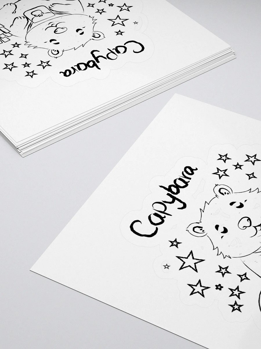 Capybara's Lunch Break Kiss Cut Stickers product image (11)