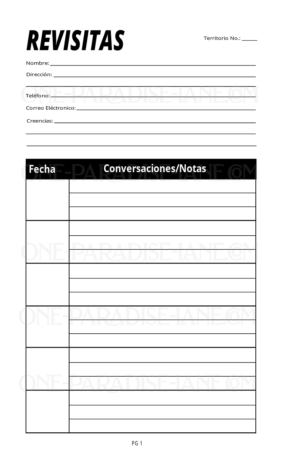 2025 Cuaderno Digital de Casa en Casa y Revisitas para Testigos de Jehová | Tamaño A6 (PDF) product image (6)