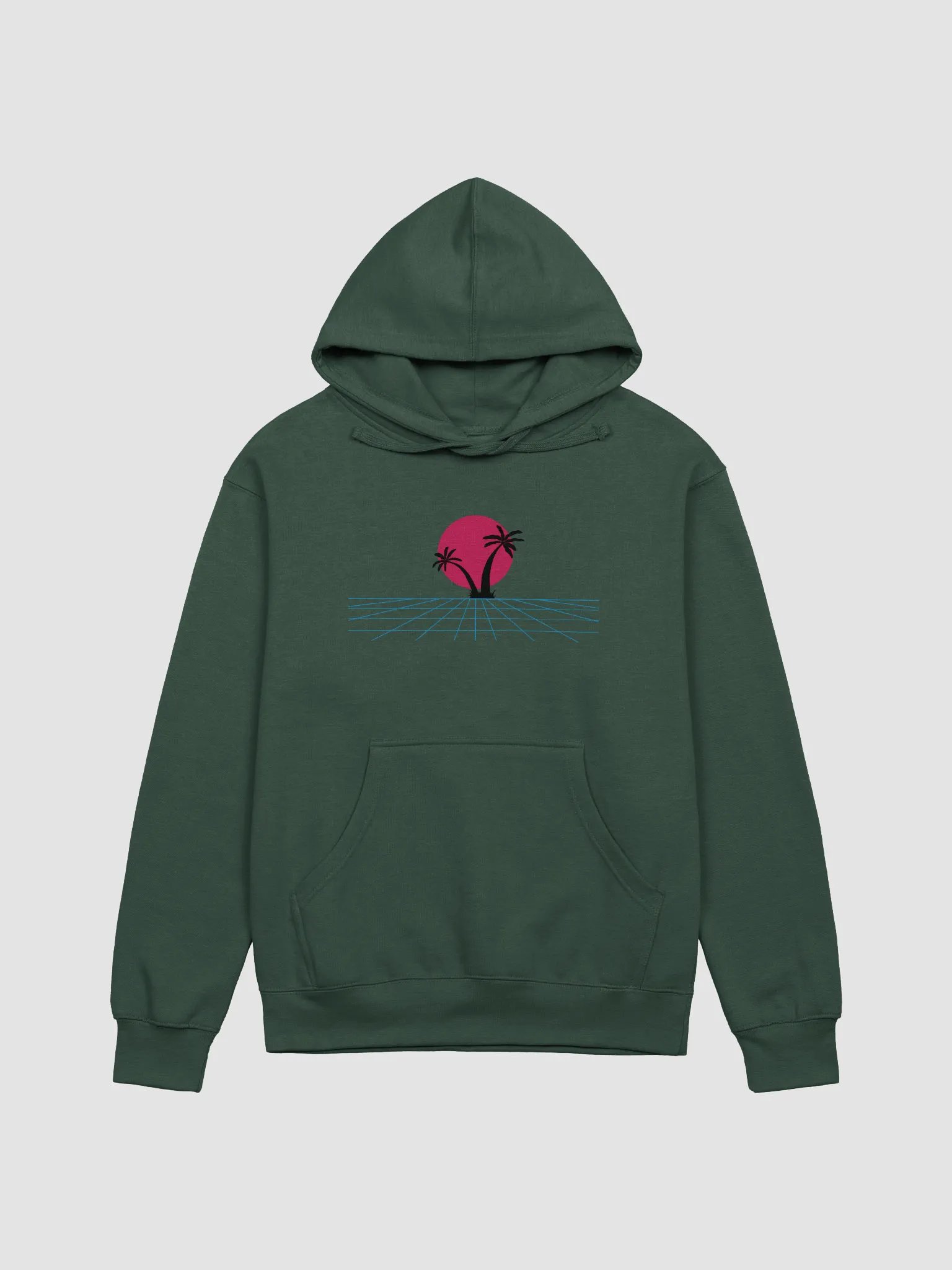 Neon Palms Retro Hoodie product image (1)