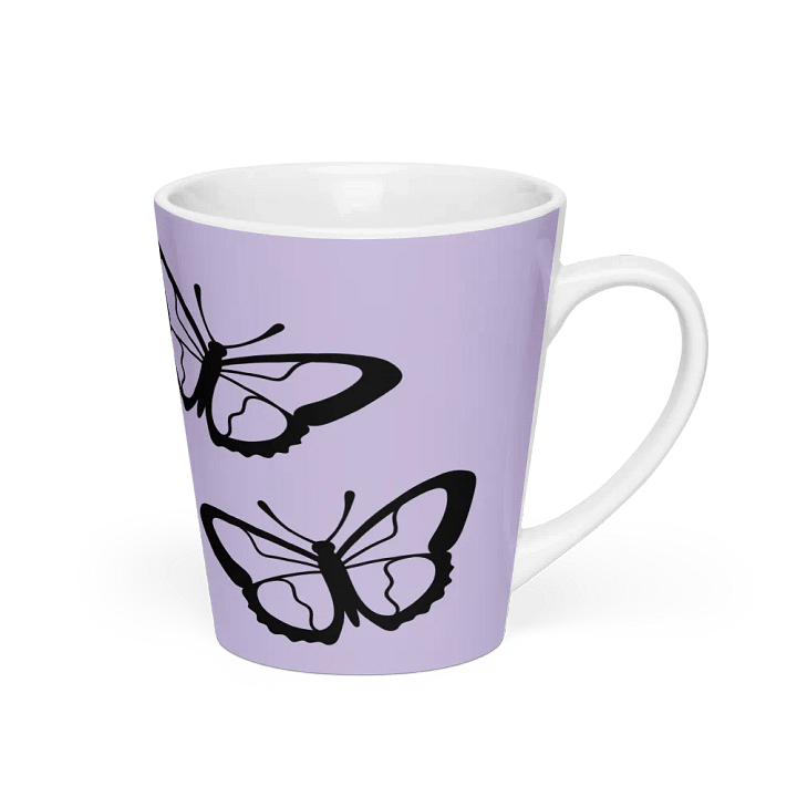 Butterfly spring woman (art by Dina R.) acrylic painting picture - Latte Mug product image (2)