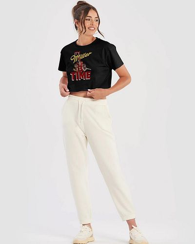 Don’t worry, the Miller Time tee comes cropped too.