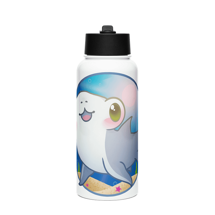 Smiley Shark Stainless Steel Water Bottle product image (1)