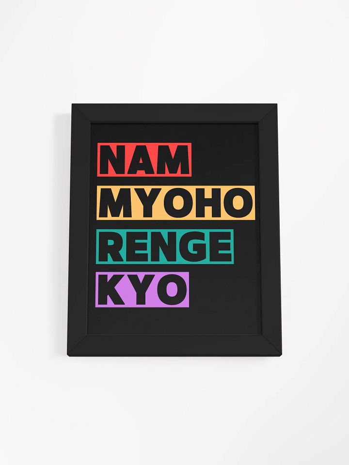 Best Gift: Vibrant Nam-Myoho-Renge-Kyo Framed Matte Poster product image (1)