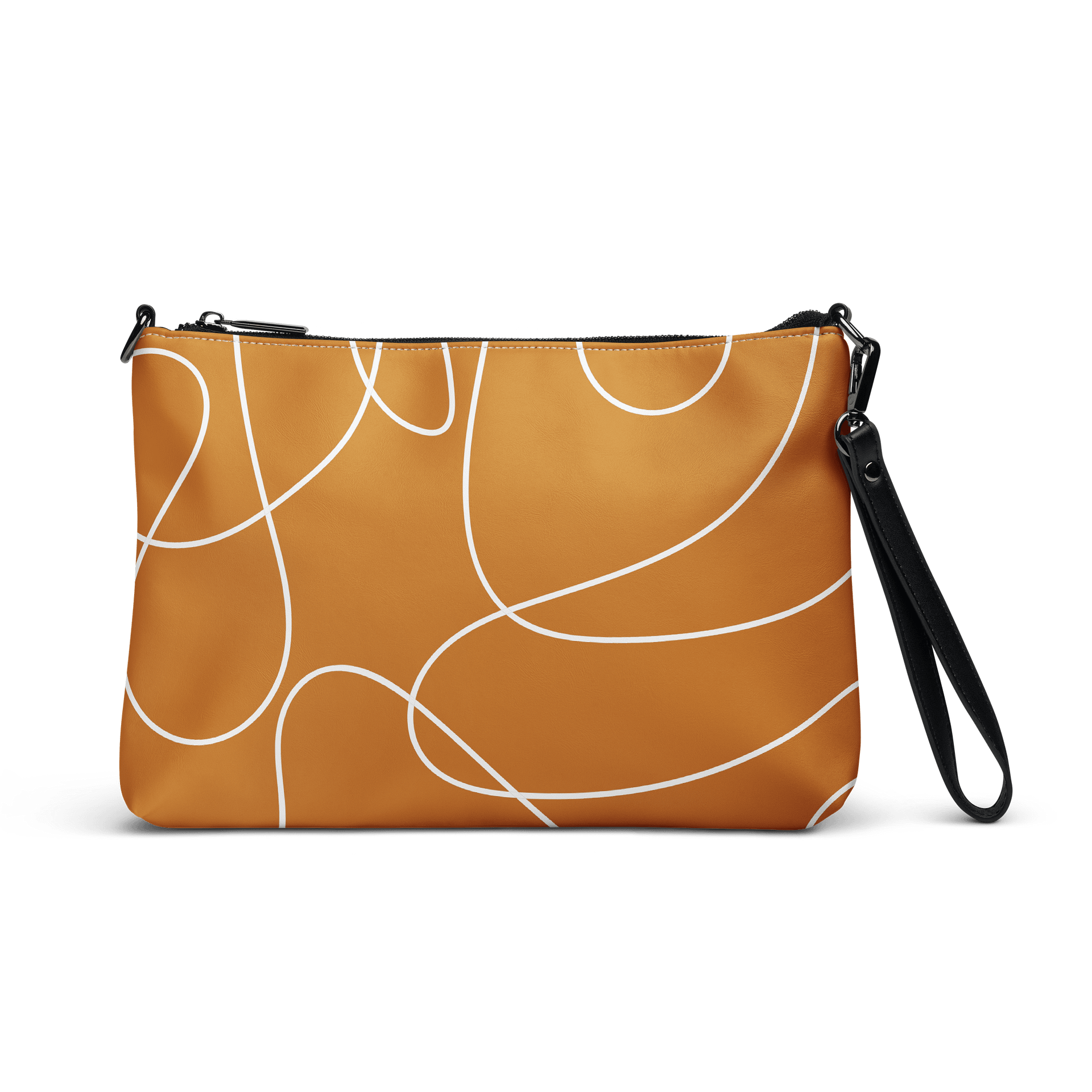 Flowing Lines Orange Crossbody Bag product image (1)