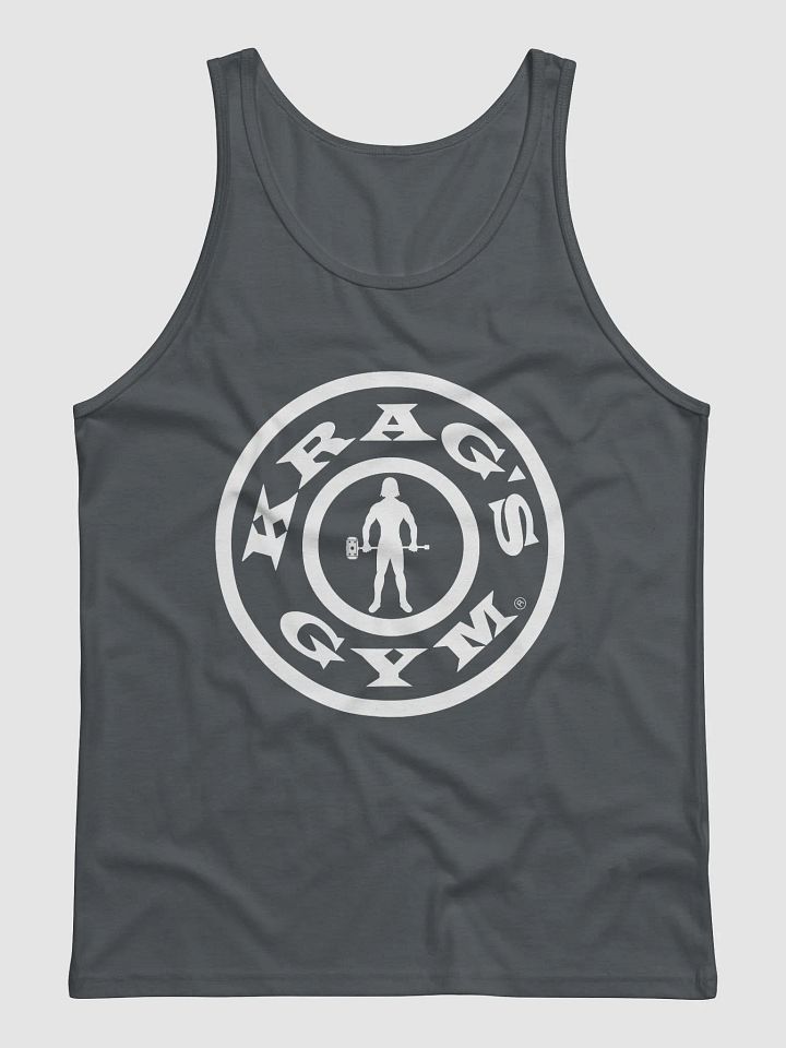 Krag's Gym Tank Top (white letter bullseye) product image (2)