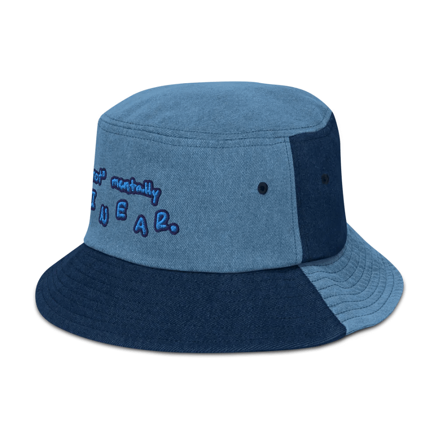 *not* mentally linear (electric) denim bucket hat product image (4)
