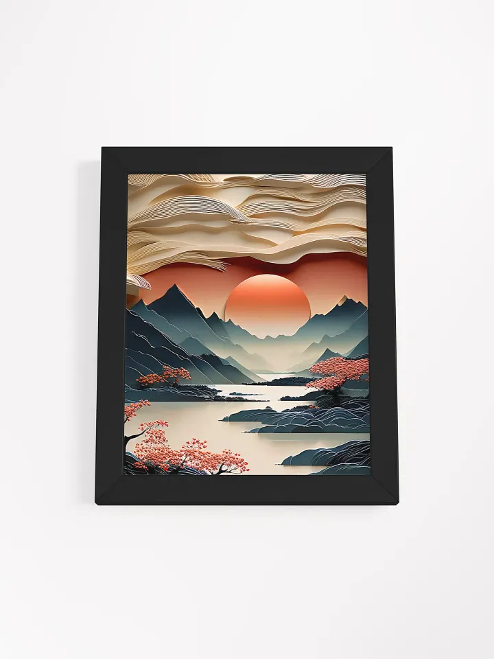 Japandi Art Sunset - Wall Art - Framed product image (3)