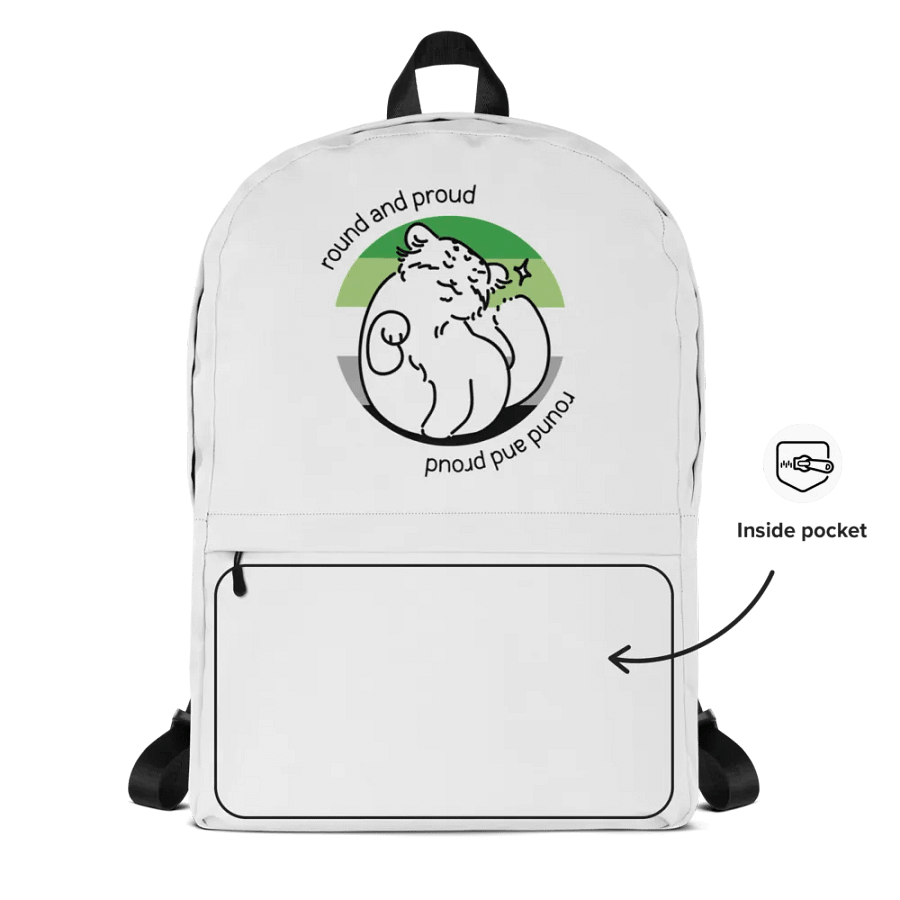 Round and Proud Manul Aromantic Version - Backpack product image (2)