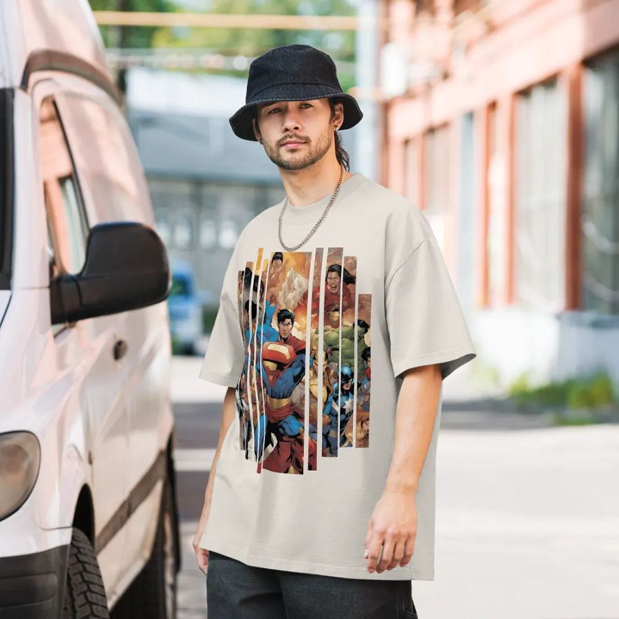 Super heroes oversized t-shirt product image (7)