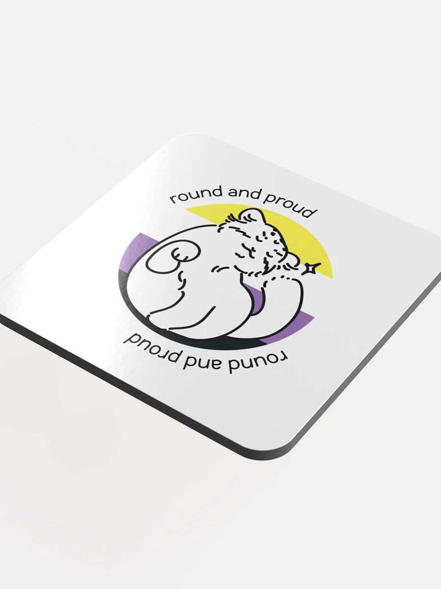 Round and Proud Manul Nonbinary Version - Coaster product image (4)