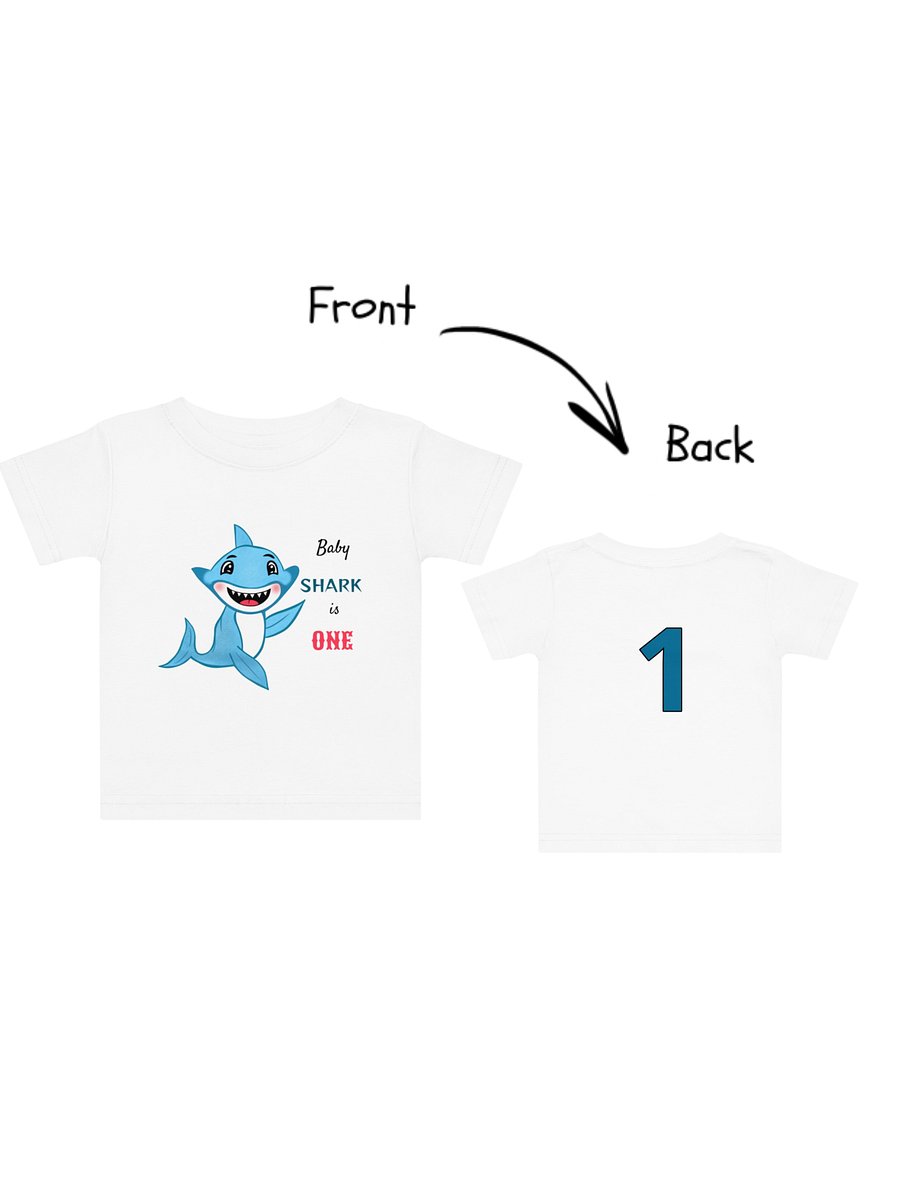 Smiling Shark Baby Jersey T-Shirt product image (5)