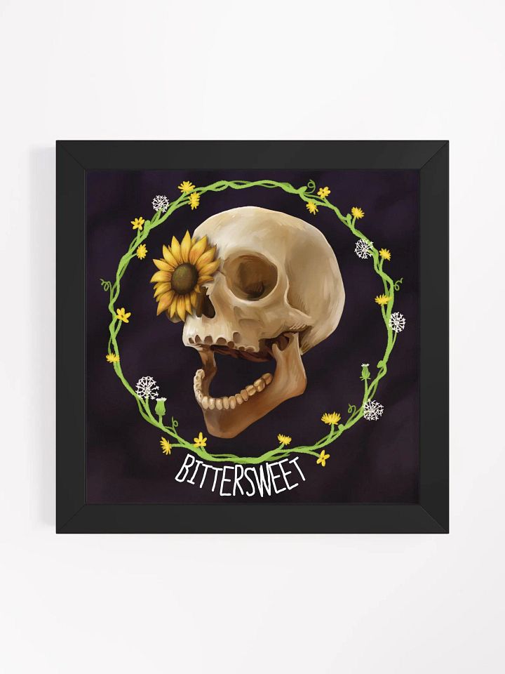 Bittersweet Skull & Sunflower Framed Poster product image (1)