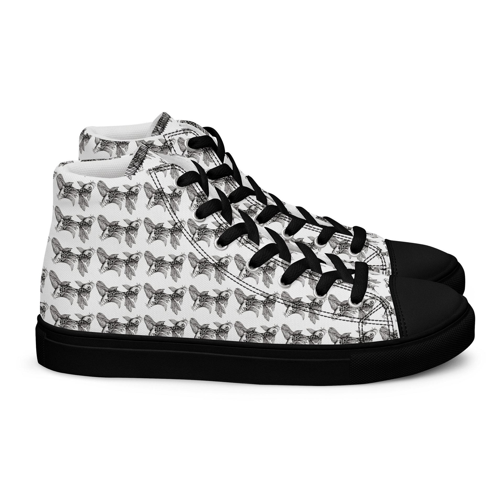 Koi Fish - Men's High Top Canvas Shoes product image (2)