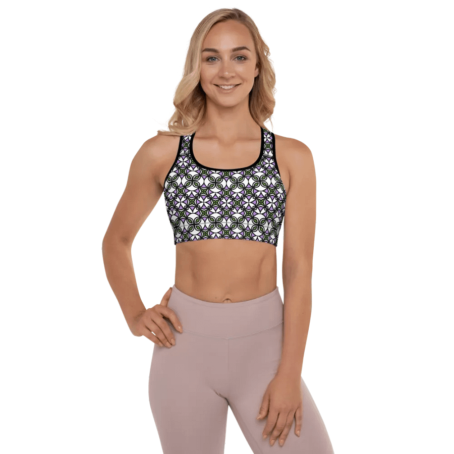 Gender Queer Abstract (3) - Padded Sports Bra product image (1)