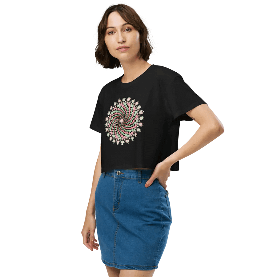 Green and Pink Mandala Crop Top product image (3)