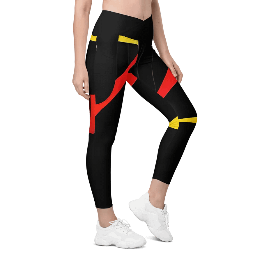 Sunset Aura Crossover Leggings with Pockets product image (5)