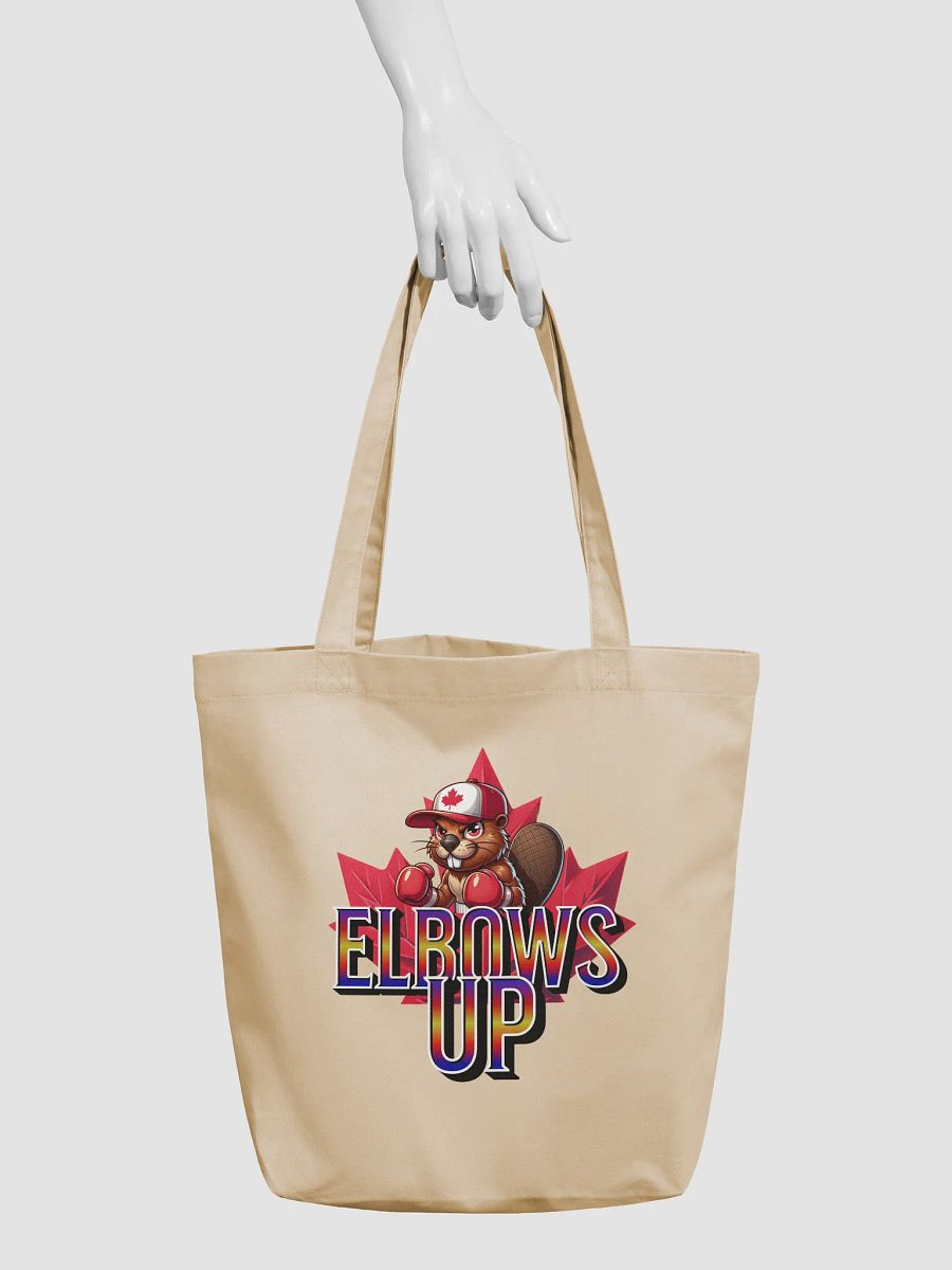 Elbows Up Maple Leaf Beaver Boxing Mauler Eco Tote Bag product image (6)
