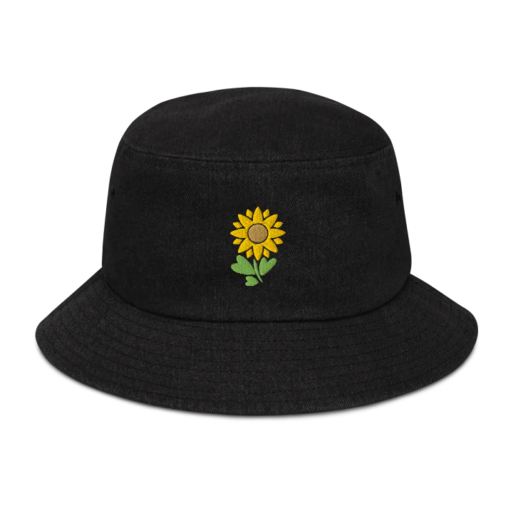 Embroidered Sunflower Denim Buckethat product image (1)