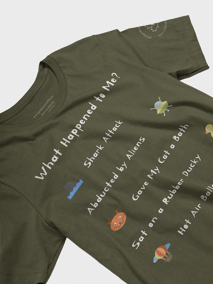WHAT HAPPENED TO ME ? (2025 Edition): Super Soft T-shirt, Military Green product image (3)